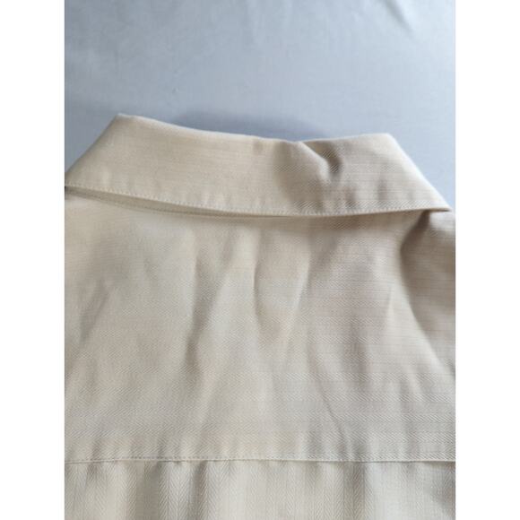 A|XIST Mens XL Short Sleeve Button Up Shirt Beige Modal Blend Casual Soft - Picture 12 of 12